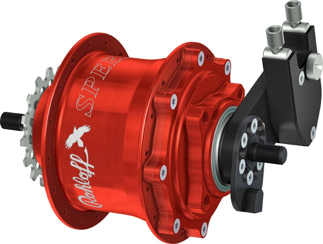 Rohloff Speedhub 500/14 TS DB EX OEM Rot 36 Loch 3 Rohloff Speedhub 500/14 TS DB EX OEM Rot 36 Loch