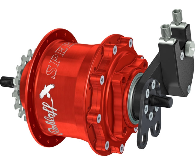 Rohloff Speedhub 500/14 TS DB Tandem Rot 36 Loch 3 Rohloff Speedhub 500/14 TS DB Tandem Rot 36 Loch