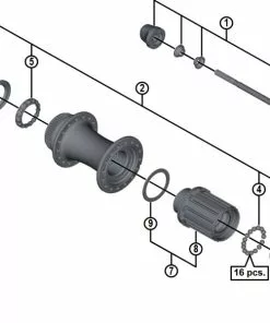 Shimano XTR FH-M9000 Disc Hinterradnabe Ersatzteil | Kugellager Links Nr 5