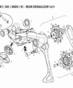 Sram X01 DH Schaltwerk Ersatzteil Schaltarm Innen Medium Cage Mit Schaltraedchen