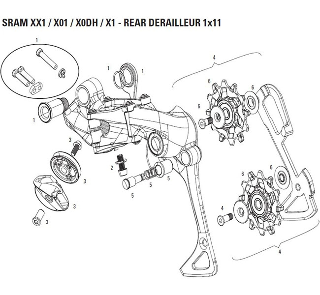 Sram XX1 Schaltwerk Ersatzteil Zugklemmschraube 3 Sram XX1 Schaltwerk Ersatzteil Zugklemmschraube