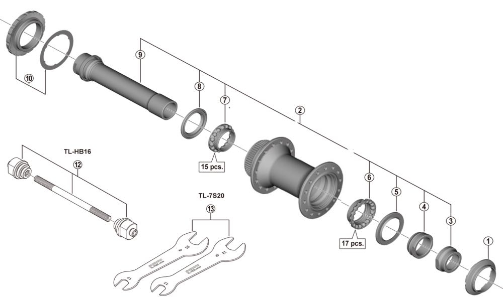 Shimano XTR HB-M9110 / HB-M9110-B Disc Vorderradnabe Ersatzteil | Dichtring Rechts Nr 5 3 Shimano XTR HB-M9110 / HB-M9110-B Disc Vorderradnabe Ersatzteil | Dichtring Rechts Nr 5