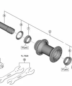 Shimano XTR HB-M9110-B Disc Vorderradnabe Ersatzteil | Hohlachse Boost Nr 9
