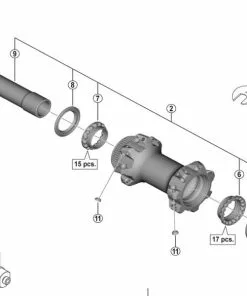 Shimano XTR HB-M9110-BS Disc Vorderradnabe Ersatzteil | Centerlock Verschlussring + Washer Nr 10