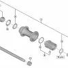 Shimano XTR FH-M9010 / FH-M9010-B Disc Hinterradnabe Ersatzteil | Achsmutter M12 Nr 11