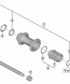 Shimano XTR FH-M9010-B Disc Hinterradnabe Ersatzteil | Hohlachse Komplett Nr 1