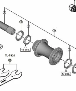 Shimano XTR HB-M9010 / HB-M9010-B Disc Vorderradnabe Ersatzteil | Konusmutter Rechts Nr 4 -Günstiges Naben Geschäft 54712 1