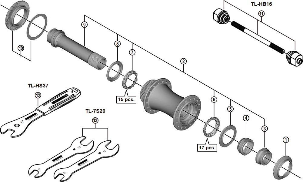 Shimano XTR HB-M9010 / HB-M9010-B Disc Vorderradnabe Ersatzteil | Dichtring Rechts Nr 5 3 Shimano XTR HB-M9010 / HB-M9010-B Disc Vorderradnabe Ersatzteil | Dichtring Rechts Nr 5