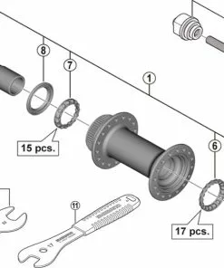 Shimano Deore XT HB-M8110 / HB-M8110-B Disc Vorderradnabe Ersatzteil | Hohlachse Nr 9