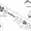 Shimano Deore XT FH-M8110 / FH-M8110-B / FH-M8110-BS Hinterradnabe Ersatzteil | Kugellager Links Nr 4