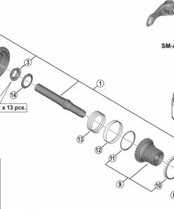 Shimano Deore XT FH-M8110 / FH-M8110-B / FH-M8110-BS Hinterradnabe Ersatzteil | Gleitring Nr 11