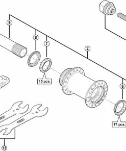 Shimano XTR HB-M988 Disc Vorderradnabe Ersatzteil | Staubkappe Rechts Nr 1