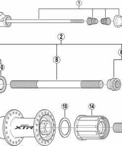 Shimano XTR FH-M960 Hinterradnabe Ersatzteil | Hohlachse Nr 8