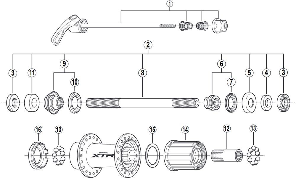 Shimano XTR FH-M960 Hinterradnabe Ersatzteil | Distanzscheibe Links Nr 11 3 Shimano XTR FH-M960 Hinterradnabe Ersatzteil | Distanzscheibe Links Nr 11