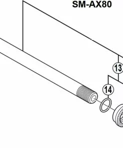 Shimano SM-AX80 Steckachse Ersatzteil | Achsmutter M10 Nr 12