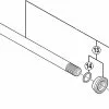 Shimano SM-AX80 Steckachse Ersatzteil | Distanzmutter + O-Ring Nr 13