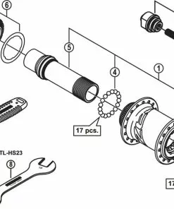 Shimano Zee HB-M640 Disc Vorderradnabe Ersatzteil | Hohlachse Nr 5