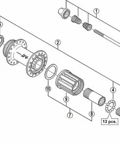 Shimano Deore XT FH-M775 Disc Hinterradnabe Ersatzteil | Staubkappe Links Nr 12