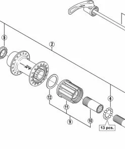 Shimano Deore XT FH-M770-S Hinterradnabe Ersatzteil | Staubkappe Links Nr 8