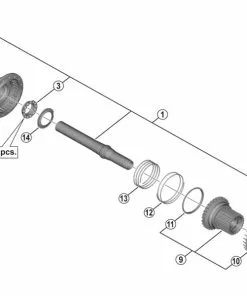 Shimano Deore XT FH-M8130-B Hinterrradnabe Ersatzteil | Hohlachse Komplett Nr 1