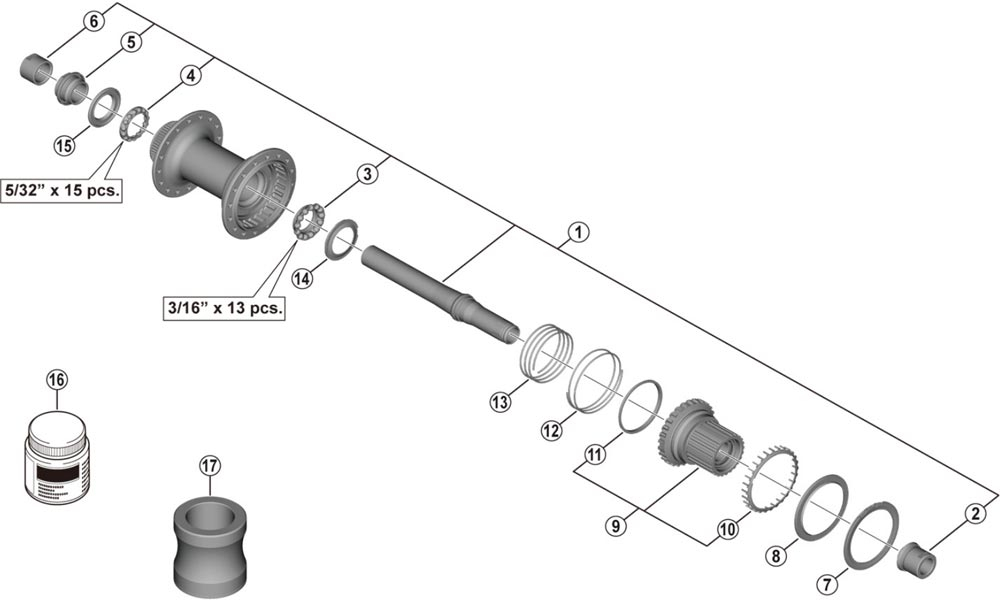 Shimano Deore XT FH-M8130 / FH-M8110 / FH-M9110 Hinterrradnabe Ersatzteil | Dichtring Microspline Freilaufkoerper Nr 8 3 Shimano Deore XT FH-M8130 / FH-M8110 / FH-M9110 Hinterrradnabe Ersatzteil | Dichtring Microspline Freilaufkoerper Nr 8