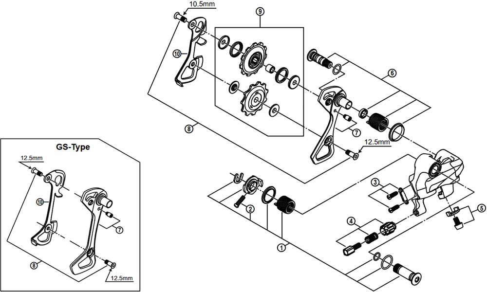 Shimano Ultegra RD-6700-A, RD-6700-A-G Schaltwerk Ersatzteil | Anschlagschrauben + Platte Nr 3 3 Shimano Ultegra RD-6700-A, RD-6700-A-G Schaltwerk Ersatzteil | Anschlagschrauben + Platte Nr 3