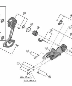 Shimano XTR RD-M9120 Schaltwerk Ersatzteil | Anschlagschrauben Komplett Nr 11