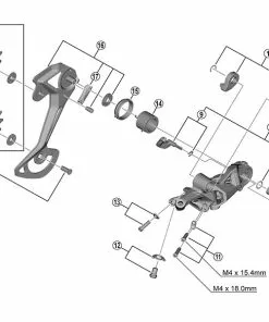 Shimano Deore XT RD-M8100 / XTR RD-M9100 Schaltwerk Ersatzteil | Stabilisator- Kit- Einheit