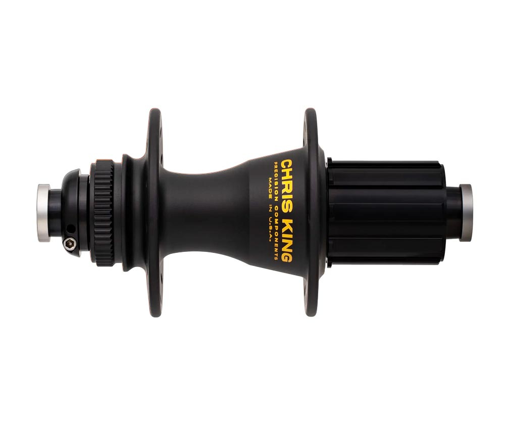 Chris King R45D Hinterradnabe 12x142 Disc Centerlock 28 Loch Rotor HG11 Two Tone | Schwarz-gold 4 Chris King R45D Hinterradnabe 12x142 Disc Centerlock 28 Loch Rotor HG11 Two Tone | Schwarz-gold – Bild 2