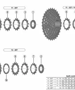 Shimano CS-HG500 Kassetten Ersatzteil | Ritzel 12 Zaehne Fuer Abstufung 11-32 Zaehne -Günstiges Naben Geschäft 56861 1