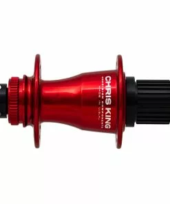 Chris King Boost Centerlock Ceramic Hinterradnabe 12x148 Disc Centerlock 28 Loch Rotor Shimano Micro-Spline Red | Rot