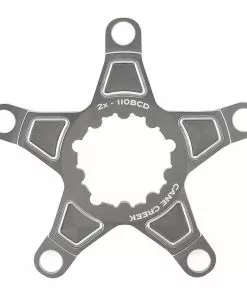 Cane Creek EeWings Kettenblatt -Spider 2 Fach 110mm Lochkreis 5 Arm Silber-titanium