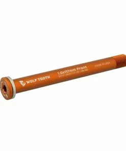 Wolf Tooth Steckachse Vorderrad - 12x100mm Laenge 117mm Gewinde M12x1,0mm Orange