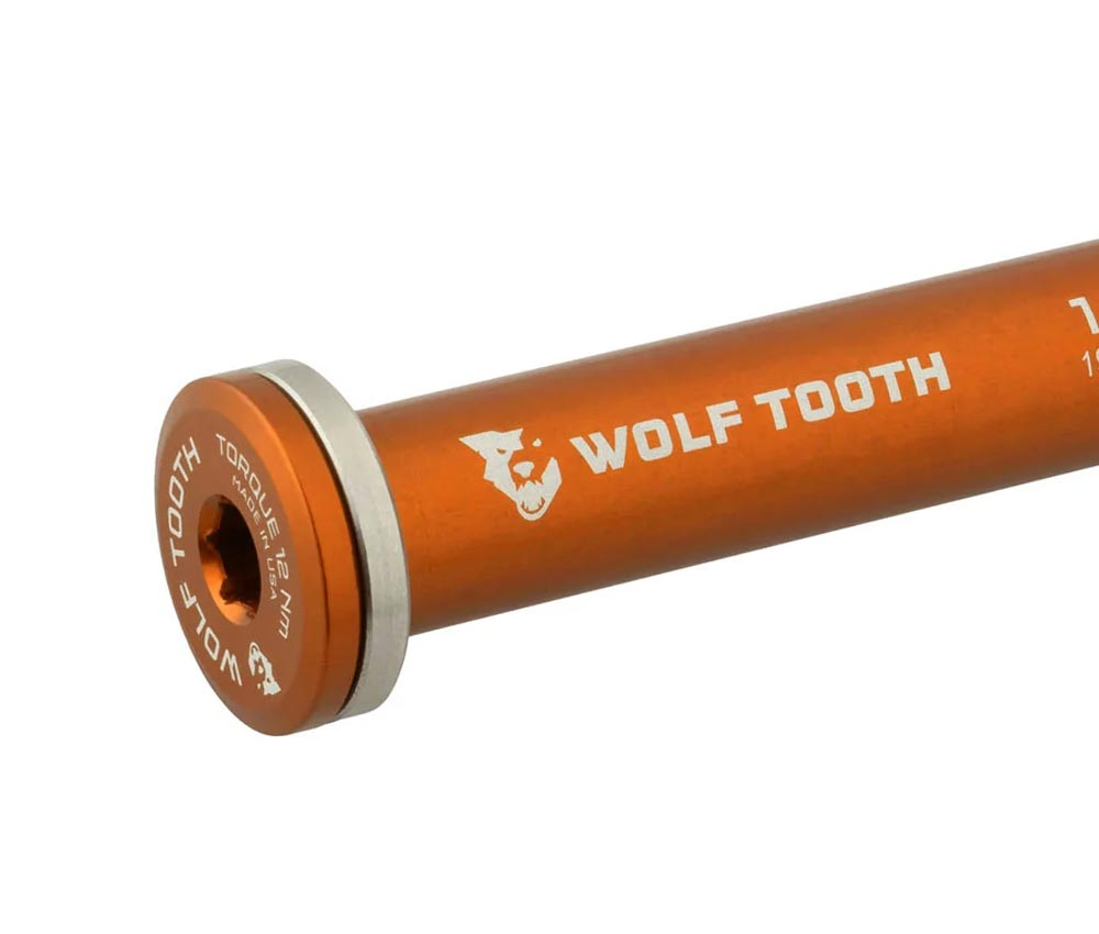 Wolf Tooth Steckachse Vorderrad - 12x100mm Laenge 117mm Gewinde M12x1,0mm Orange 4 Wolf Tooth Steckachse Vorderrad - 12x100mm Laenge 117mm Gewinde M12x1,0mm Orange – Bild 2