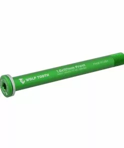 Wolf Tooth Steckachse Vorderrad - 12x100mm Laenge 117mm Gewinde M12x1,0mm Gruen