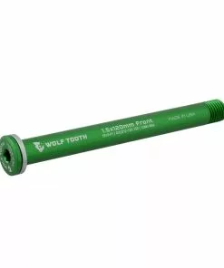 Wolf Tooth Steckachse Vorderrad - 12x100mm Laenge 120mm Gewinde M12x1,5mm Gruen
