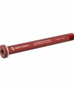 Wolf Tooth Steckachse Vorderrad - 12x100mm Laenge 120mm Gewinde M12x1,5mm Rot
