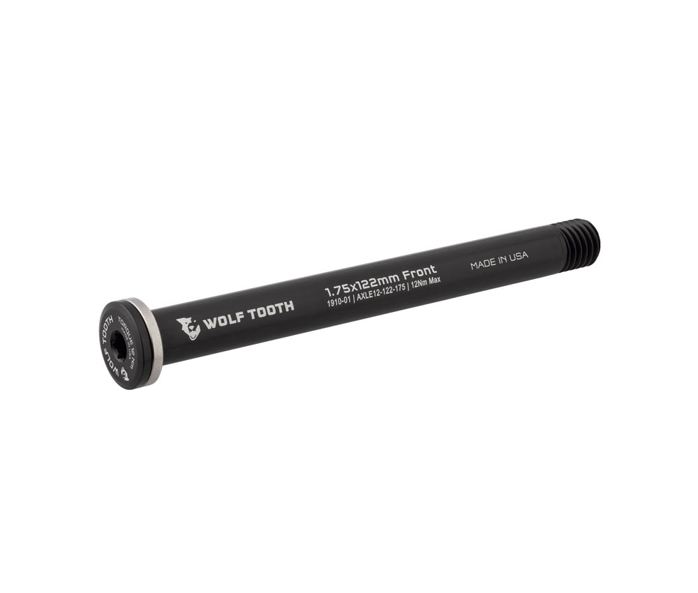 Wolf Tooth Steckachse Vorderrad - 12x100mm Laenge 122mm Gewinde M12x1,75mm Schwarz 3 Wolf Tooth Steckachse Vorderrad - 12x100mm Laenge 122mm Gewinde M12x1,75mm Schwarz