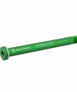 Wolf Tooth Steckachse Vorderrad - 12x100mm Laenge 122mm Gewinde M12x1,75mm Gruen