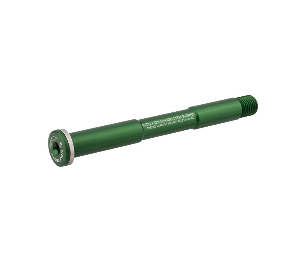 Wolf Tooth Fox Steckachse Vorderrad - 15x100mm Laenge 145mm Gewinde M14x1,5mm Gruen 3 Wolf Tooth Fox Steckachse Vorderrad - 15x100mm Laenge 145mm Gewinde M14x1,5mm Gruen