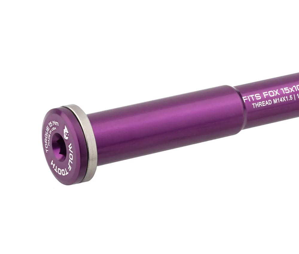 Wolf Tooth Fox Steckachse Vorderrad - 15x100mm Laenge 145mm Gewinde M14x1,5mm Violett 4 Wolf Tooth Fox Steckachse Vorderrad - 15x100mm Laenge 145mm Gewinde M14x1,5mm Violett – Bild 2
