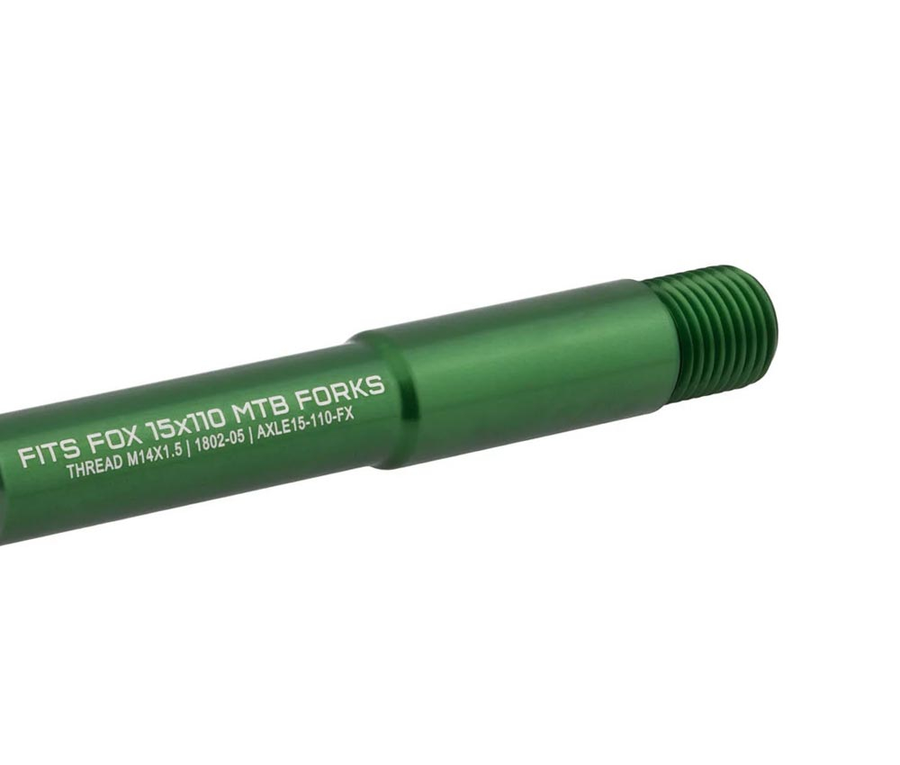 Wolf Tooth Fox Steckachse Vorderrad - 15x110mm Laenge 155mm Gewinde M14x1,5mm Gruen 5 Wolf Tooth Fox Steckachse Vorderrad - 15x110mm Laenge 155mm Gewinde M14x1,5mm Gruen – Bild 3