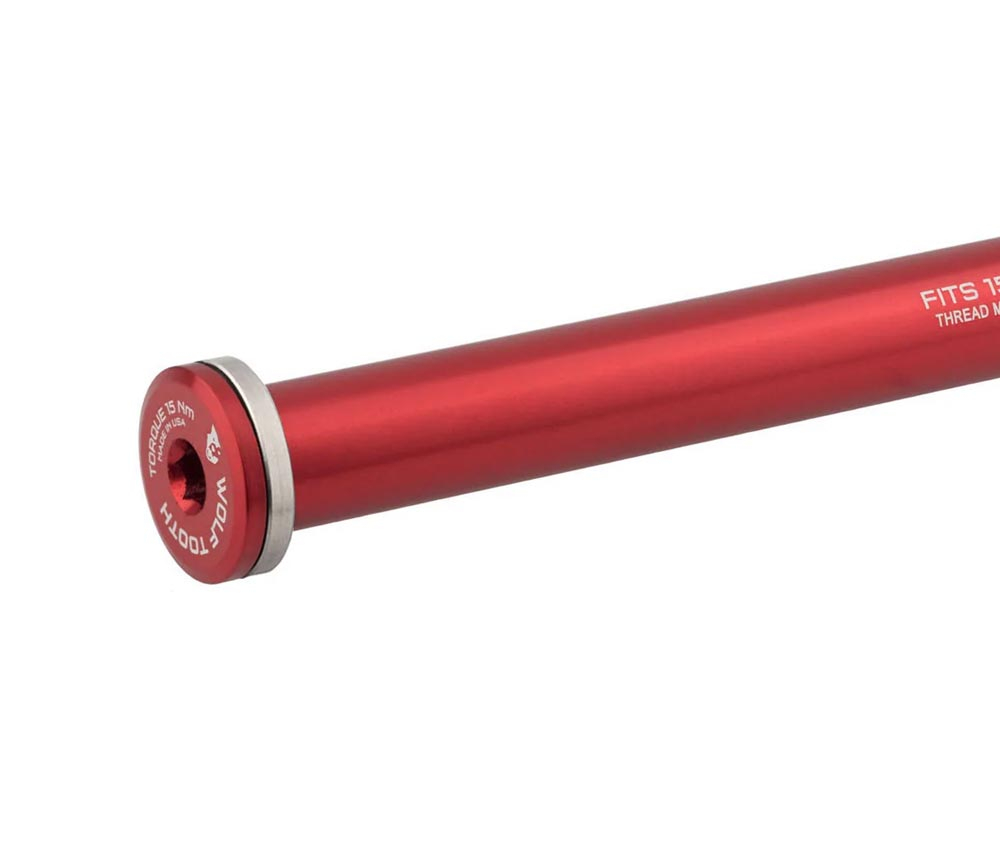 Wolf Tooth RockShox Steckachse Vorderrad - 15x150mm Laenge 198mm M15x1,5mm Rot 4 Wolf Tooth RockShox Steckachse Vorderrad - 15x150mm Laenge 198mm M15x1,5mm Rot – Bild 2
