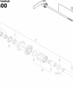 Shimano Ultegra FH-6800 Hinterradnabe Ersatzteil | Schnellspanner Komplett 163mm Nr 1 -Günstiges Naben Geschäft 58778 1