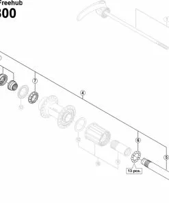 Shimano Ultegra FH-6800 Hinterradnabe Ersatzteil | Hohlachse Komplett Nr 4