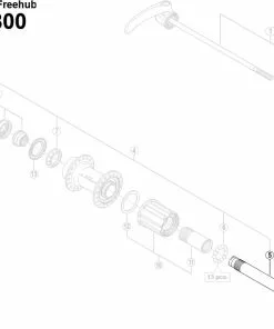 Shimano Ultegra FH-6800 Hinterradnabe Ersatzteil | Hohlachse Nr 5 -Günstiges Naben Geschäft 58783 1