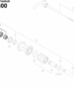 Shimano Ultegra FH-6800 Hinterradnabe Ersatzteil | Achsschraube Komplett Nr 8