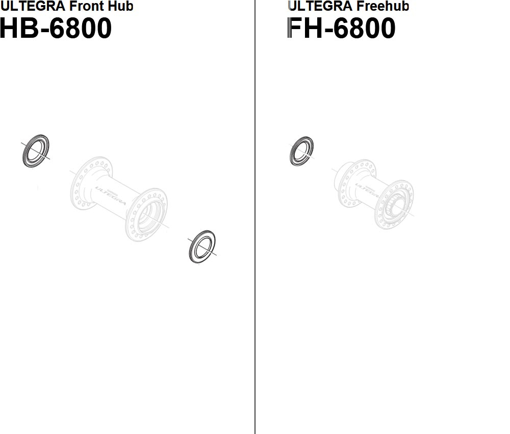 Shimano Ultegra HB-6800 / FH-6800 Vorder-Hinterradnabe Ersatzteil | Dichtung Nabe 4 Shimano Ultegra HB-6800 / FH-6800 Vorder-Hinterradnabe Ersatzteil | Dichtung Nabe – Bild 2