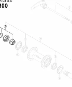 Shimano Ultegra HB-6800 Vorderradnabe Ersatzteil | Achsschraube Komplett Nr 7 -Günstiges Naben Geschäft 58791 1